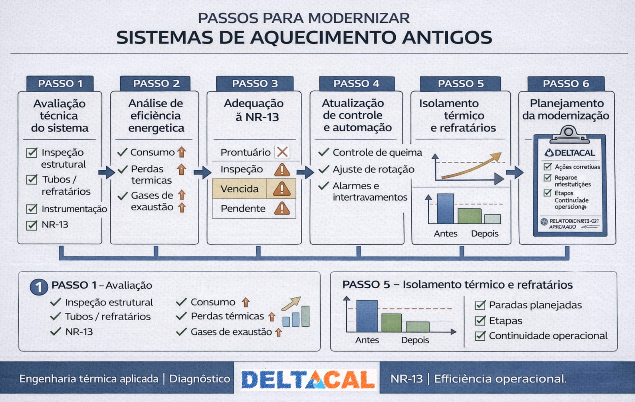Passos para modernizar sistemas de aquecimento antigos